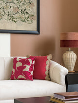 Ginkgo Leaf Cushion Cover (Pink)