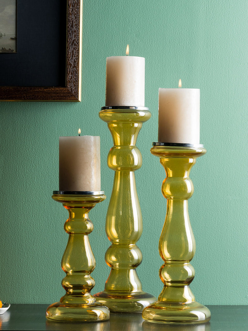 Amer Candle Holder-Yellow
