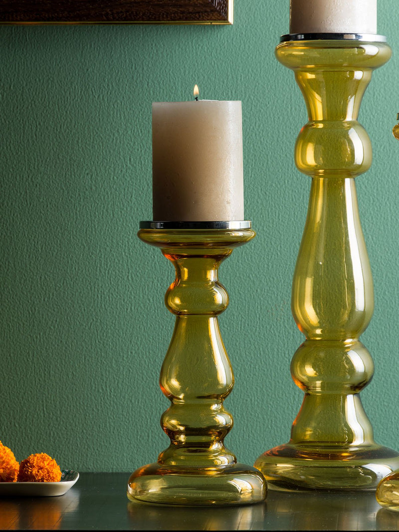 Amer Candle Holder-Yellow