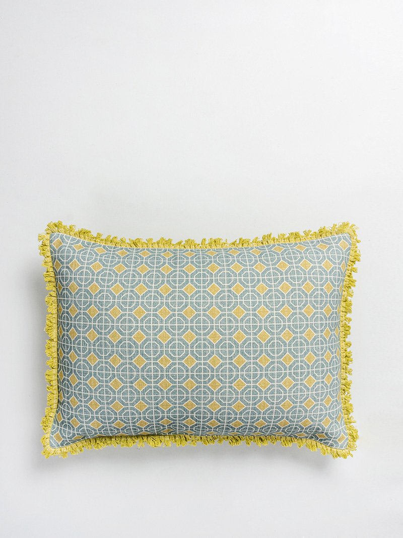 Geometric Lattice Lumbar Cushion Cover