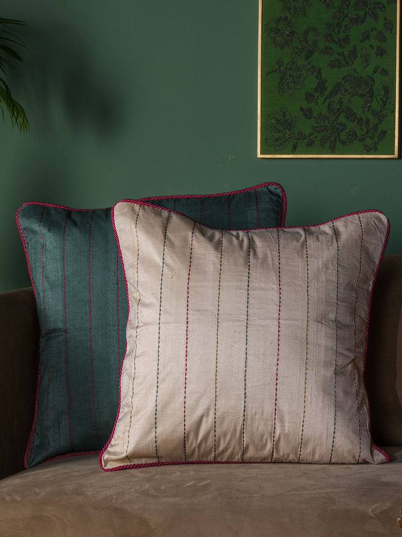 Hariyali Cushion Cover (Sage Green)