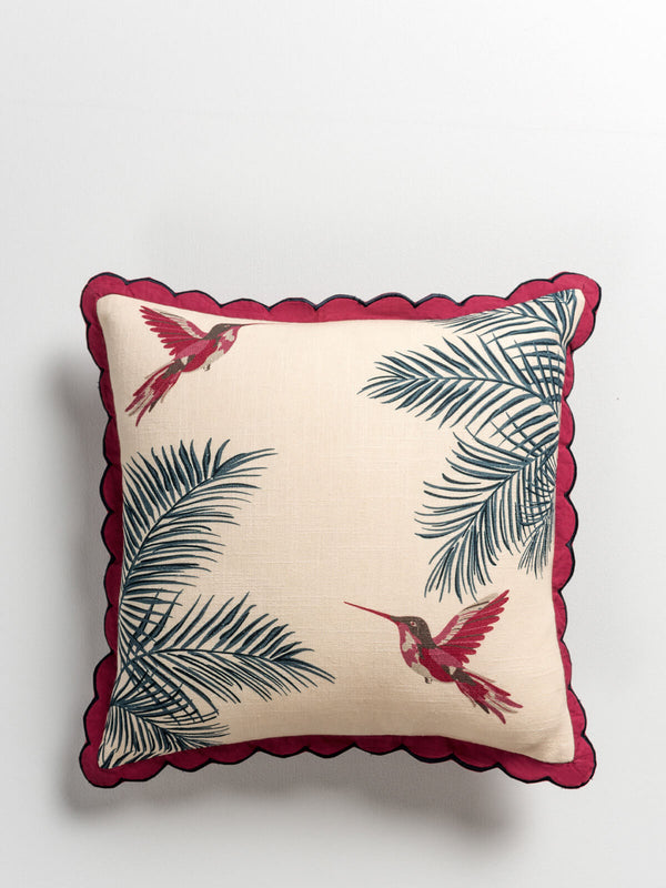 Hummingbird Cushion Cover (Ivory)
