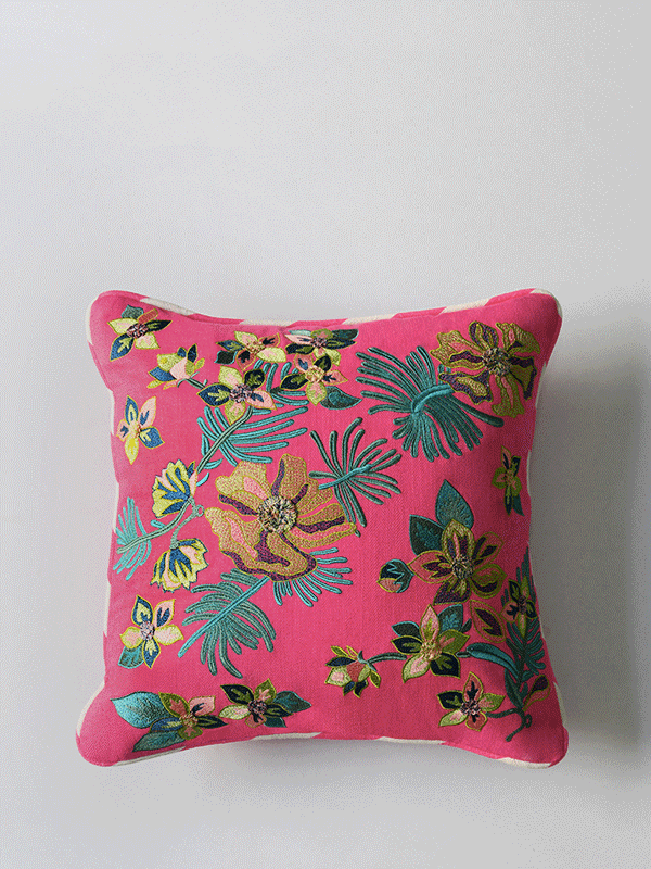 Wild Lilly Cushion Cover (Magenta)