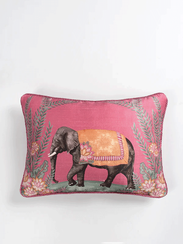 Haathi Cushion Cover (Pink-L)