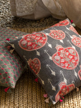 Pomegranate Orchard Cushion Cover (Charcoal)
