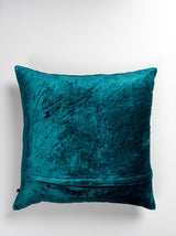 Striped Chevron Velvet Cushion Cover (Blue)